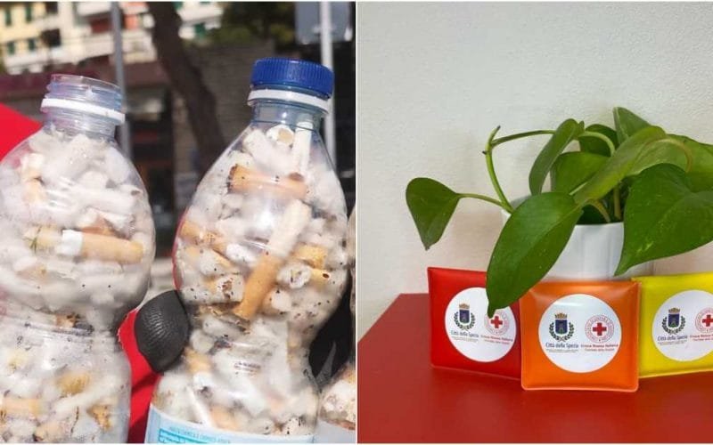 La Spezia: portamozziconi gratuiti per difendere l'ambiente - croce rossa, la spezia