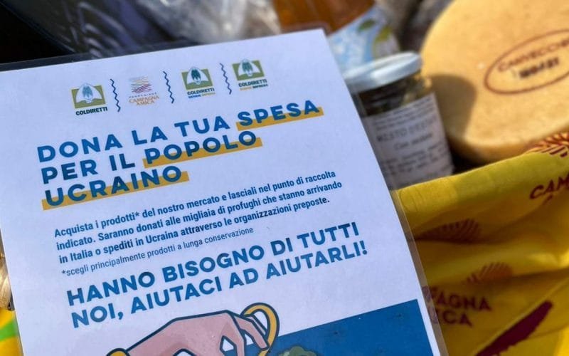 Lunigiana: al via la spesa sospesa per l'Ucraina, donazioni di cibo al mercato di Aulla - Aulla, coldiretti