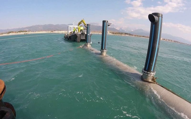 Completata la linea sottomarina dell'idrovora di Marinella - idrovora, mare