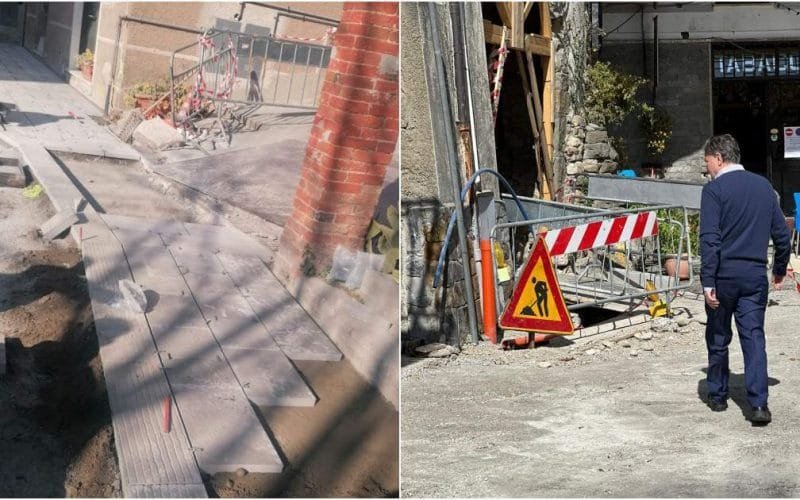 Caprigliola, al via i lavori di pavimentazione della piazza  - Aulla, caprigliola