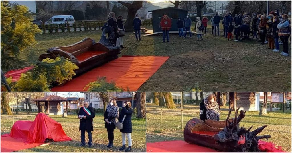 Inaugurata la panchina Alda Merini nel Parco Fiera di Barbarasco Inaugurata la panchina Alda Merini nel Parco Fiera di Barbarasco -