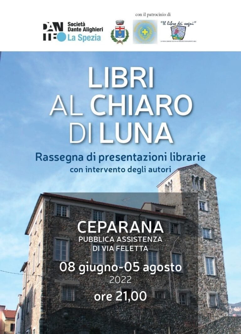Ceparana: parte domani la rassegna “Libri al chiaro di luna” Ceparana: parte domani la rassegna "Libri al chiaro di luna" - libri al chiaro di luna