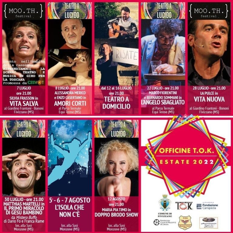 Officine T.O.K: parte la programmazione estiva - estate 2022, Fivizzano