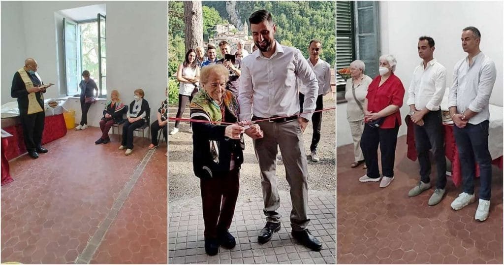 Pina, 100 anni, taglia il nastro della nuova sede dell’associazione “Presepe vivente” di Equi Terme Pina, 100 anni, taglia il nastro della nuova sede dell'associazione "Presepe vivente" di Equi Terme - equi terme, nara