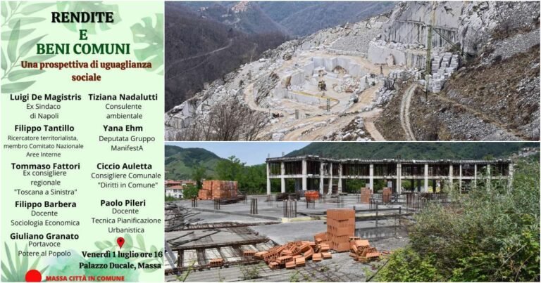 Rendite e bene comuni, se ne parla a Massa - beni, Incontro pubblico