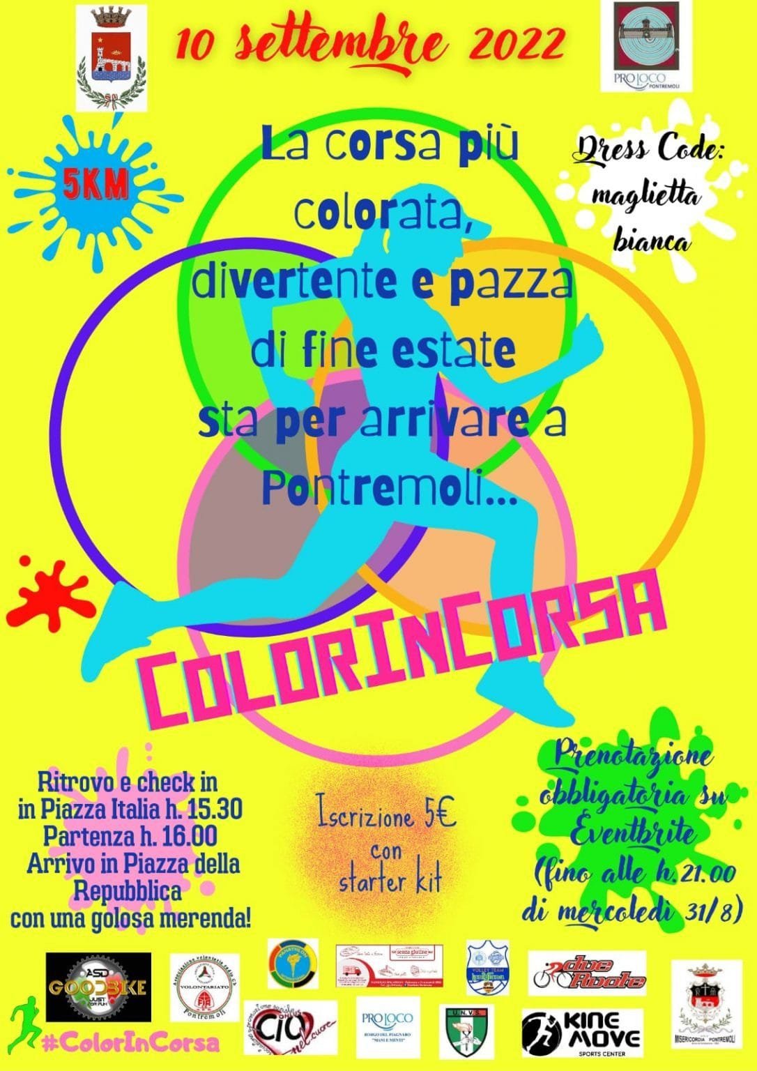 Pontremoli: sabato 10 settembre arriva "ColorInCorsa" - ColorInCorsa, Divertimento