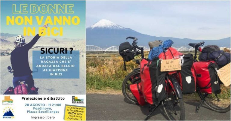 In bici dal Belgio al Giappone, una proiezione e un dibattito a Fosdinovo - bicicletta, donne
