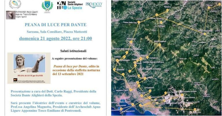 Peana di Luce per Dante, la presentazione del volume a Sarzana - Dante, luce