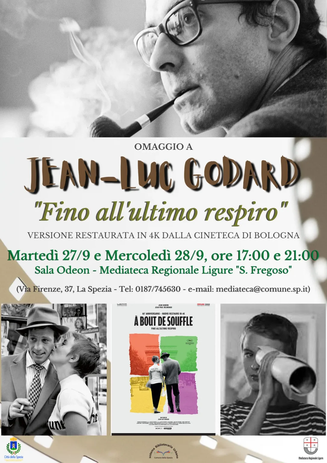 Inizia la stagione cinematografica in Sala Odeon della Mediateca di Spezia - cinema, godard