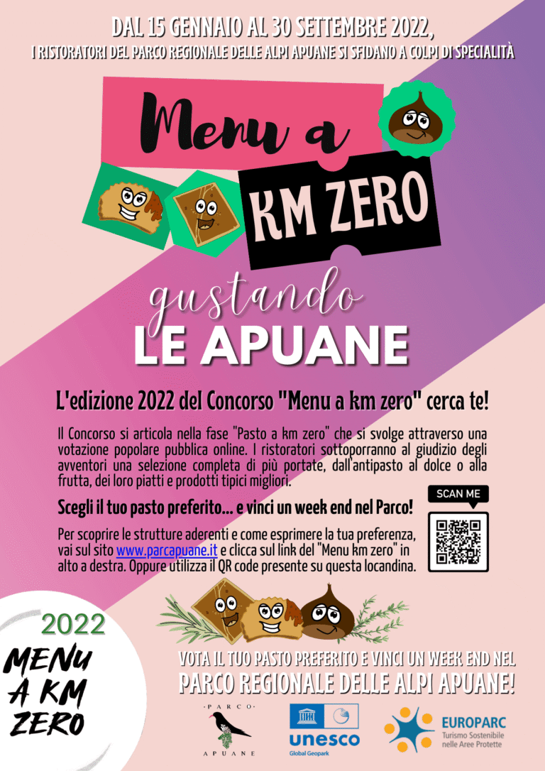 Parco delle Apuane: "Gustando le Apuane: menù a km zero" - Concorso, menù km 0