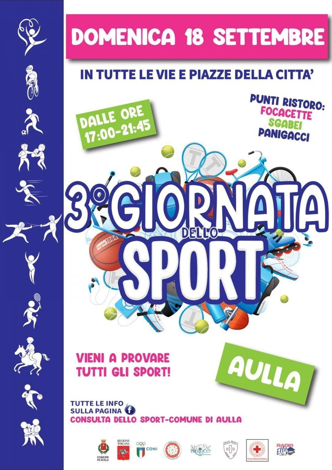 Aulla: domenica 18 settembre si scende in strada con la “3^ Giornata dello Sport” Aulla: domenica 18 settembre si scende in strada con la "3^ Giornata dello Sport" - Aulla, giornata dello sport