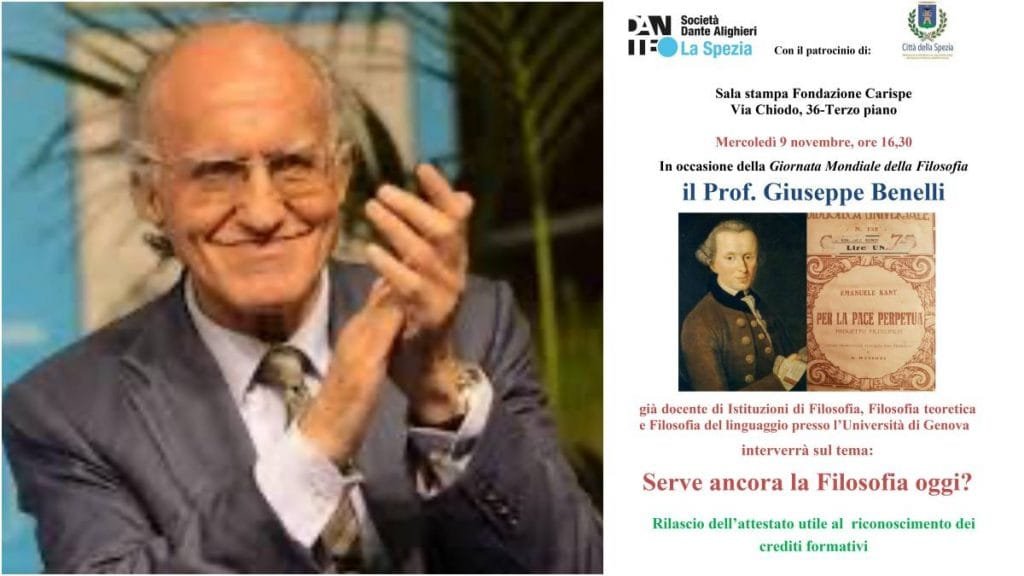 Incontro con il prof. Giuseppe Benelli per la Giornata Mondiale della Filosofia - benelli, Dante