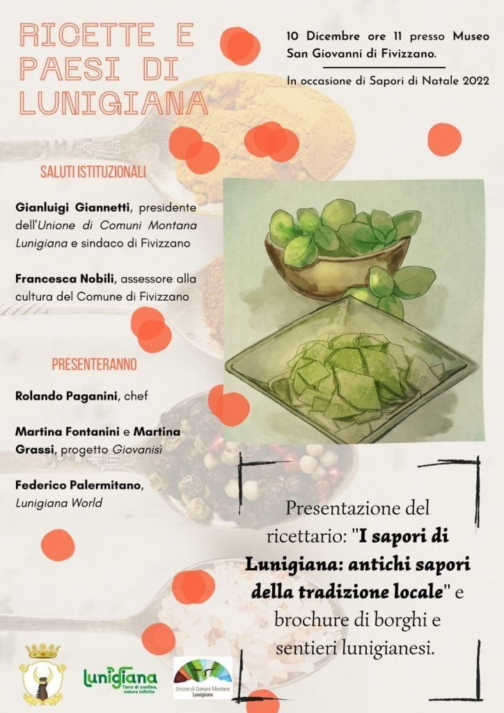 Ricette e paesi della Lungiana: sabato 10 dicembre presentazione del ricettario a Fivizzano - cucina, lunigiana