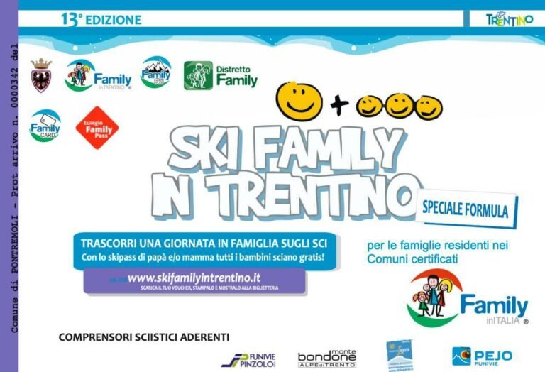 Scontistiche ed agevolazioni per famiglie amanti della montagna del Comune di Pontremoli - sciare, ski