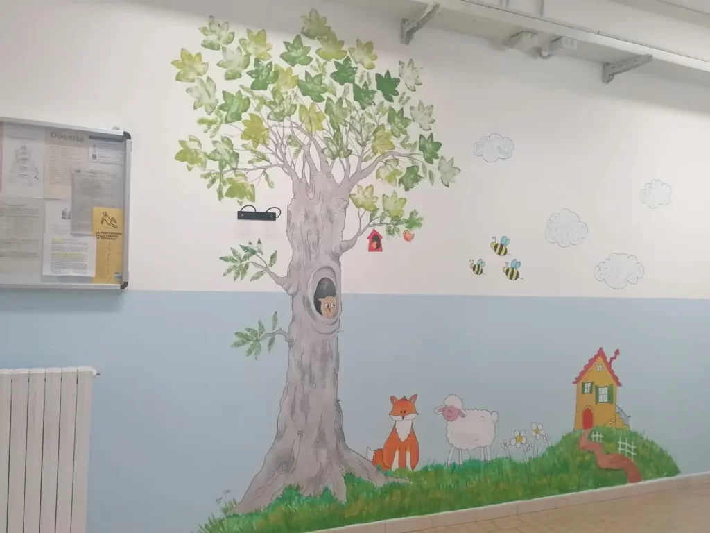 Tre murales per l'ambulatorio pediatrico di Pontremoli - ambulatorio pediatrico, murales