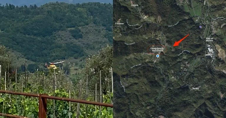 Incidente a Campiglione, arriva l'elisoccorso - campiglione, incidente