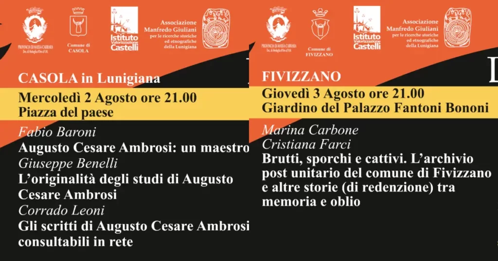 Casola e Fivizzano per i prossimi appuntamenti di Serate Lunigianesi Casola e Fivizzano per i prossimi appuntamenti di Serate Lunigianesi - casola, Fivizzano
