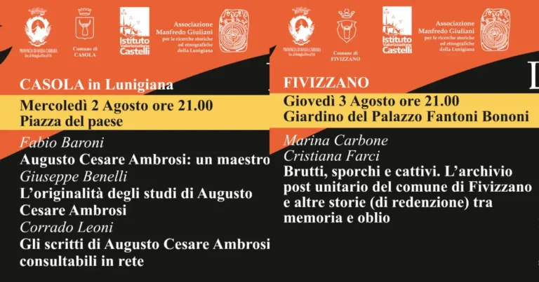 Casola e Fivizzano per i prossimi appuntamenti di Serate Lunigianesi - casola, Fivizzano