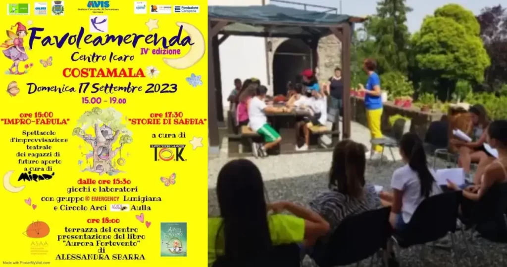 Domenica 17 settembre torna Favoleamerenda al centro Icaro Domenica 17 settembre torna Favoleamerenda al centro Icaro - Centro Icaro, favoleamerenda