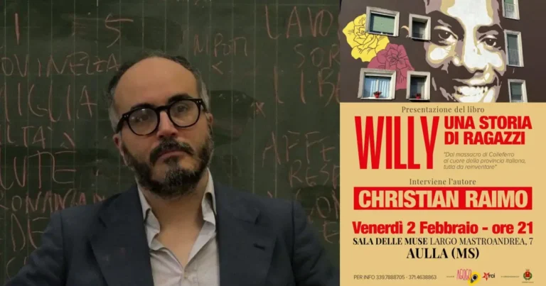Christian Raimo ad Aulla presenta il libro “Willy una storia di ragazzi” Christian Raimo ad Aulla presenta il libro "Willy una storia di ragazzi" - Arci Agogo, Aulla