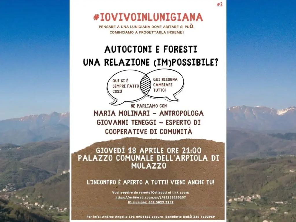 Il secondo incontro di #IOVIVOINLUNIGIANA - abitare, arpiola