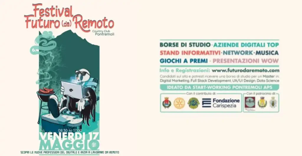 Futuro (da) remoto: venerdì a Pontremoli 1° Festival della Lunigiana dedicato alle professioni digitali Futuro (da) remoto: venerdì a Pontremoli 1° Festival della Lunigiana dedicato alle professioni digitali - festival, futuro da remoto