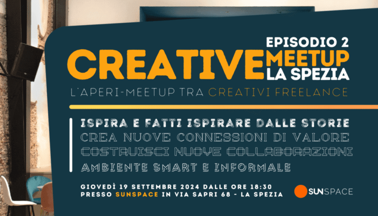 Konnecta Liguria sbarca al Sunspace. CreativeMeetUp giovedì 19 settembre - CreativeMeetUp, Creativi