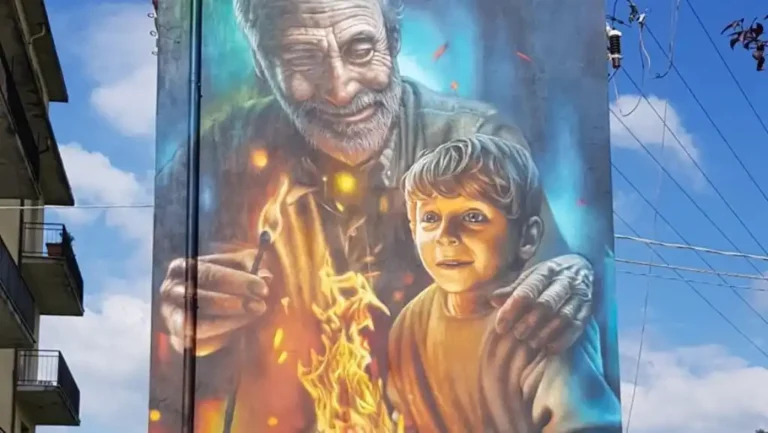 A Pontremoli inaugurata la street art sulla tradizione dei falò - falò, Pontremoli