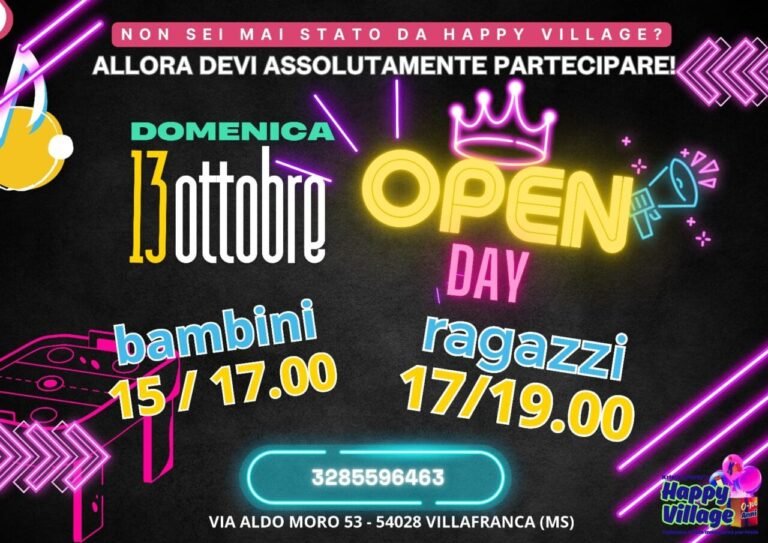 Il primo open day di Happy Village: invitati bambini, ragazzi e genitori - bambini, comunicati stampa