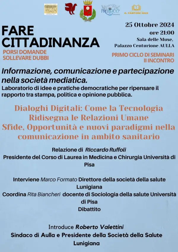 Ad Aulla un incontro dedicato alla tecnologia e alle relazioni umane – Immagine dell'articolo Ad Aulla un incontro dedicato alla tecnologia e alle relazioni umane -
