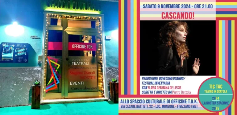 "Cascando", un nuovo spettacolo teatrale a Monzone da Officine TOK - monzone, Officine Tok