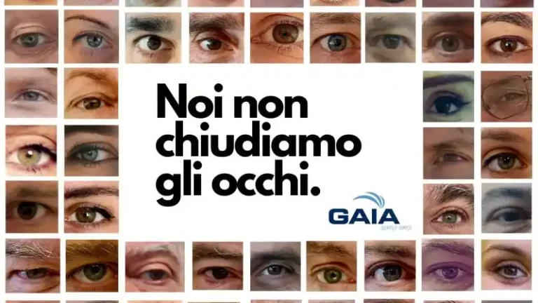 GAIA Spa: "Noi non chiudiamo gli occhi", campagna per dire no alla violenza sulle donne - 25 novembre, campagna