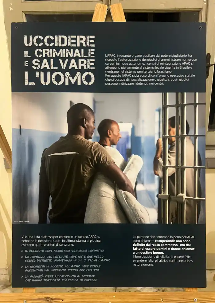 La giustizia riparativa in mostra: il modello APAC dal Brasile alla Lunigiana – Immagine dell'articolo La giustizia riparativa in mostra: il modello APAC dal Brasile alla Lunigiana - APAC, giustizia riparativa