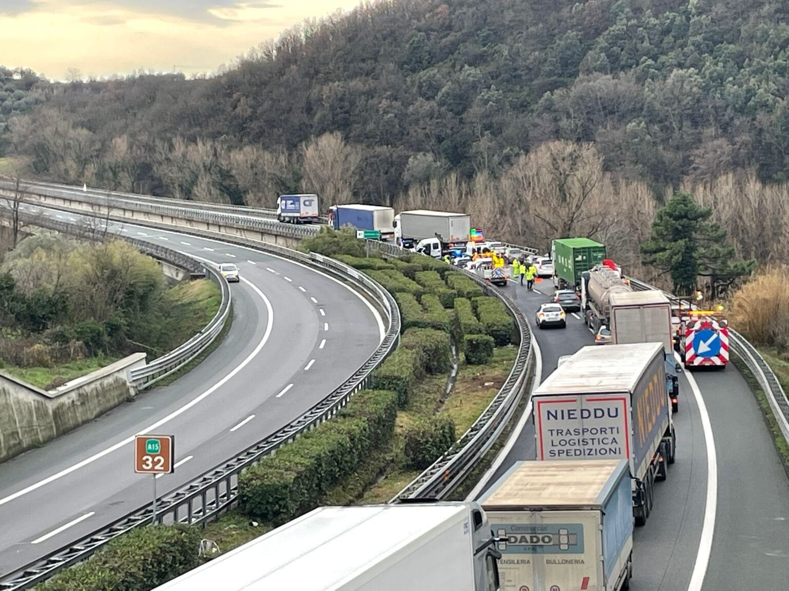 Incidente mortale sulla A 15 tra Aulla e Santo Stefano - Aulla, autostrada