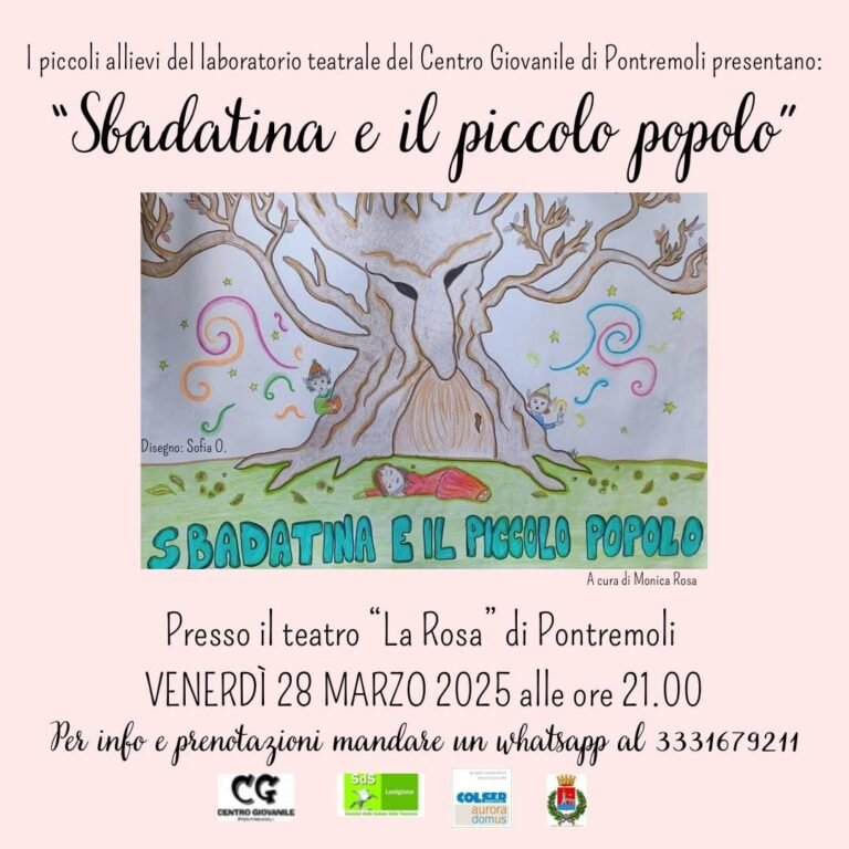 “Sbadatina e il Piccolo Popolo”: il laboratorio teatrale del centro giovanile di Pontremoli presenta un nuovo spettacolo da non perdere - bambini, centro giovanile pontremoli