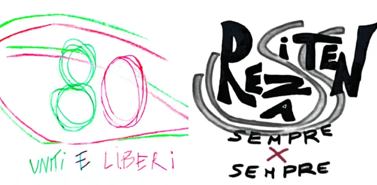 Due loghi disegnati dagli studenti lunigianesi per la Liberazione