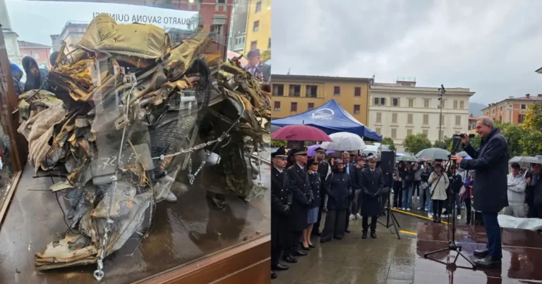 Esposta a Massa la teca della "Quarto Savona 15" - massa, quarto savona 15