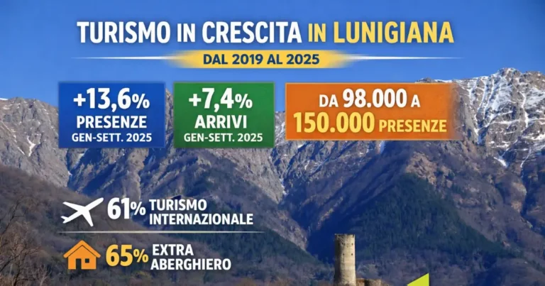 Lunigiana, il turismo decolla: +13,6% di presenze nei primi nove mesi del 2025 - 2025, lunigiana