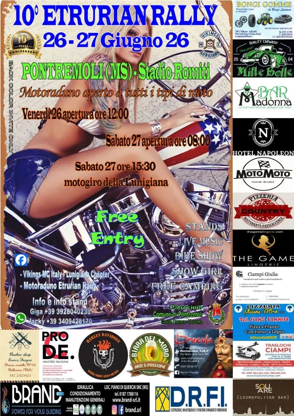 La Lunigiana accende i motori: biker da tutta Europa per Etrurian Rally – Immagine dell'articolo La Lunigiana accende i motori: biker da tutta Europa per Etrurian Rally - biker, Pontremoli