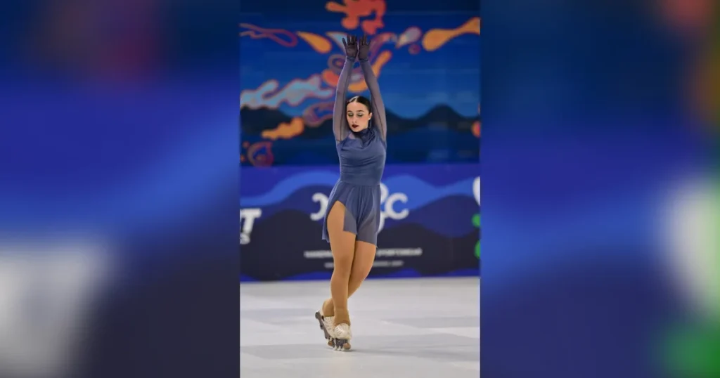 Rachele Bianchi durante una gara, Lunigiana Pattinaggio Artistico, Mulazzo