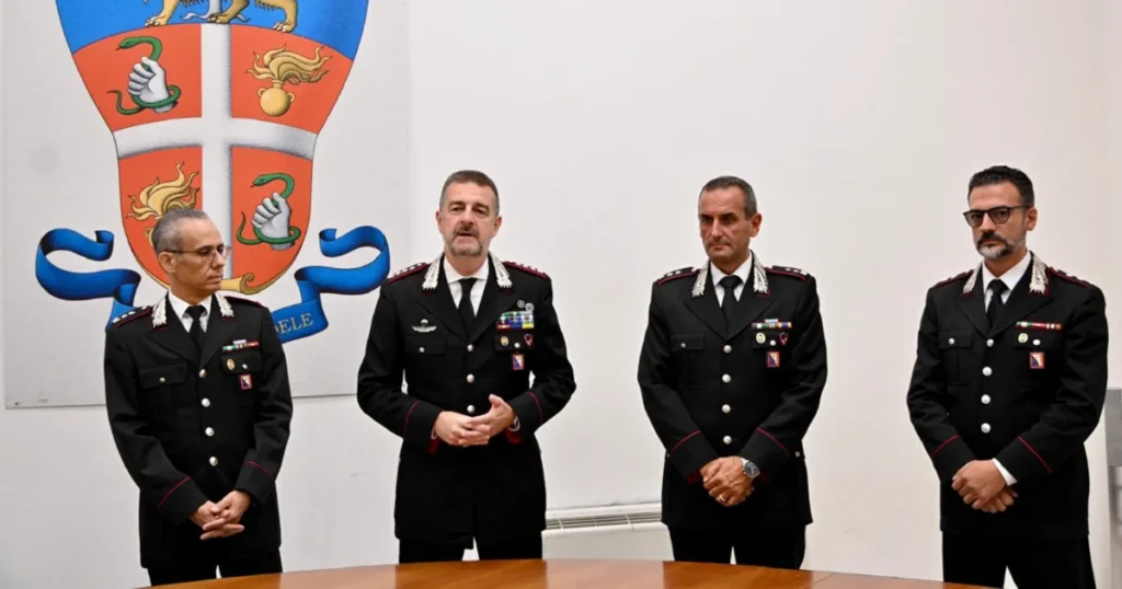 Nuovo Comandante Provinciale Carabinieri Massa Carrara, Col. Andrea Fabi, con gli Ufficiali neo giunti: Ten. Col. Cassarà, Ten. Col. Covolo e Cap. Gargiulo (settembre 2026)